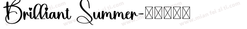 Brilliant Summer字体转换